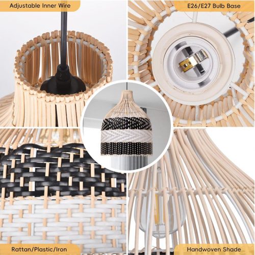 Adjustable Pendant Light Fixture Hanging Lampshade Many Color