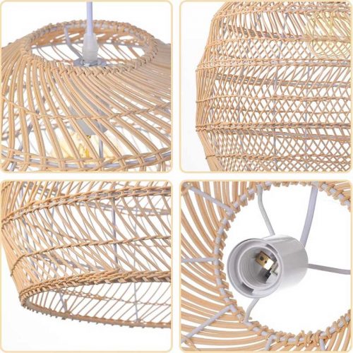 Cage Rattan Pendant Light Details