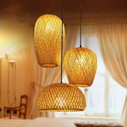 Cluster Multi Bamboo Pendant Light Fixture