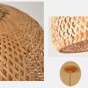 Combo 3 Hanging Pendant Light, Bamboo Lampshade Kitchen Light