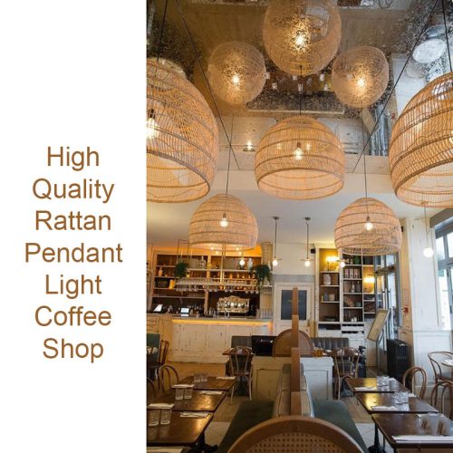 High Quality Rattan Pendant Light Coffee Shop