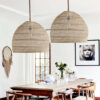 High Quality Wicker Rattan Cage Pendant Light Fixtures