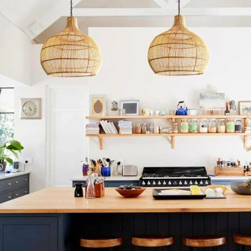 Kitchen Island Simple Rattan Light