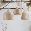 Natural Rattan Pendant Light For Kitchen Restaurant