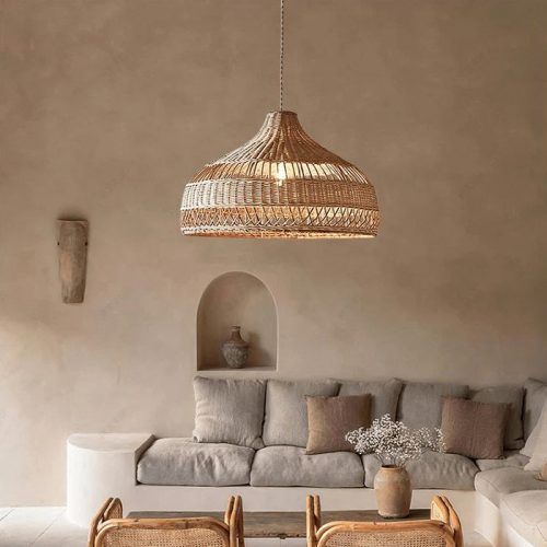 Radiant Rattan Pendant Light For Living Room