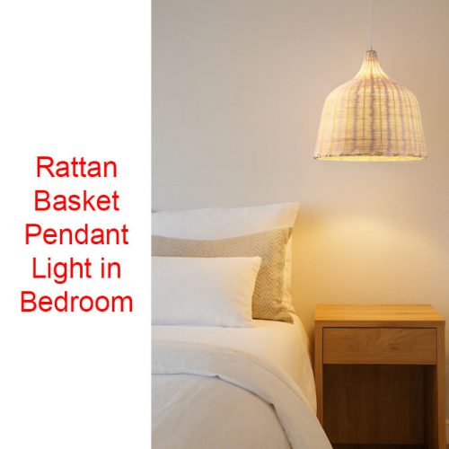 Rattan Basket Pendant Light Bedroom