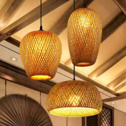 Small Bamboo Cluster Multi Pendant Light