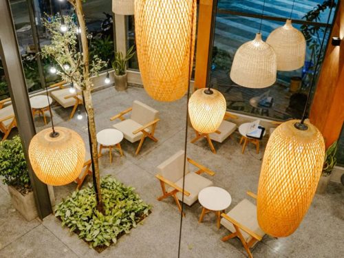 Small Bamboo Cluster Pendant Light Restaurant