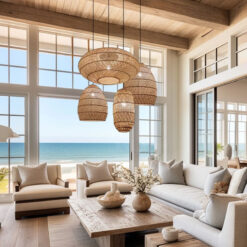 Sophisticated Rattan Pendant Light Wicker By Vietnam Artisans