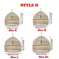 Sophisticated Woven Rattan Pendant Light D