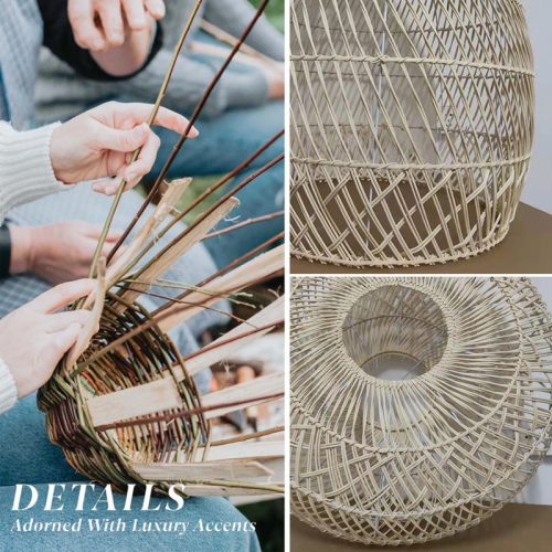 Sophisticated Woven Rattan Pendant Light
