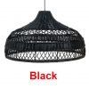 Wicker Rattan Lamp Black