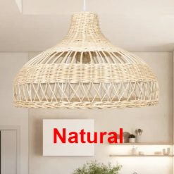 Wicker Rattan Lamp Natural