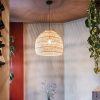 Woven Rattan Lampshade wicker pendant light fixture