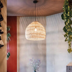 Woven Rattan Lampshade wicker pendant light fixture