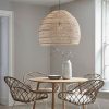 Woven Rattan Light Fixtures Rattan Lampshade Hanging, Rattan Pendant Light Cover Wicker Lamp