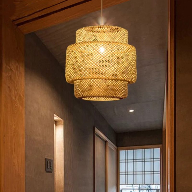 Bamboo Sinnerlig Pendant Lamp Wicker Lantern for Cozy Interiors
