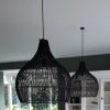 black rattan pendant light