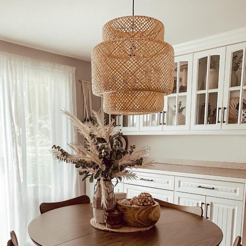 Bamboo Sinnerlig Pendant Lamp Wicker Lantern for Cozy Interiors