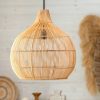 natural rattan light fixture