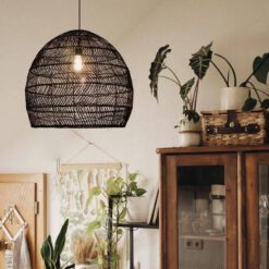 rattan lamp, black chandeliers for dining room, rattan hanging light, rattan pendant light