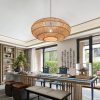 rattan chandelier lampshade