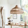rattan pendant lampshade wicker lamp kitchen