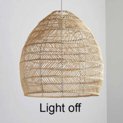 Rattan Pendant Light Shade Light Off