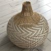 white rattan pendant light shade