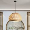 Bamboo Japandi Pendant Light Woven Round Lampshades