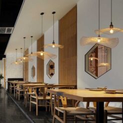 Creative Bamboo Pendant Light Restaurant Coffee Shop Lamp