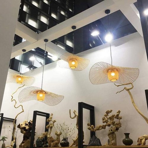 Creative Flower Bamboo Pendant Light Eco-resort