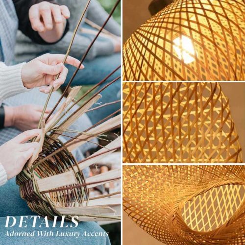 Creative Nest Bamboo Pendant Light Detail
