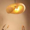 Nest Bamboo Pendant Light Wicker Style for Kitchen