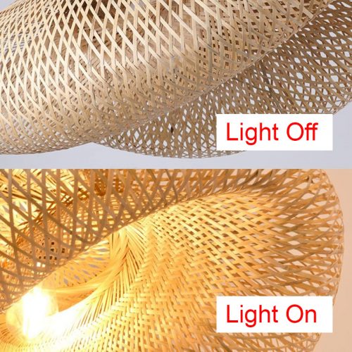 Creative Nest Bamboo Pendant Lighting Effect