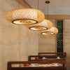 High Quality Bamboo Chandelier Wicker Light Fixture Hanging