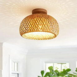 Lustre Bamboo Ceiling Light Low Balcony Light