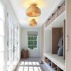 Lustre Bamboo Ceiling Light Wicker Lampshades Hallway