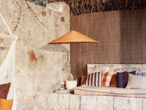 Outdoor Cone Rattan Pendant Light