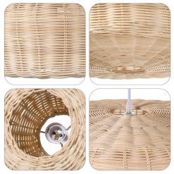 Round Gentle Rattan Chandelier Detail