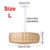 Round Gentle Rattan Chandelier Size L