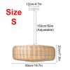 Round Gentle Rattan Chandelier Size S