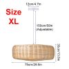 Round Gentle Rattan Chandelier Size Xl