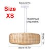 Round Gentle Rattan Chandelier Size Xs