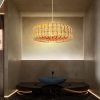 Round Gentle Rattan Light Fixture Bathroom