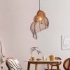 Spiral Pendant Light Fixture Rattan Lamp Shade