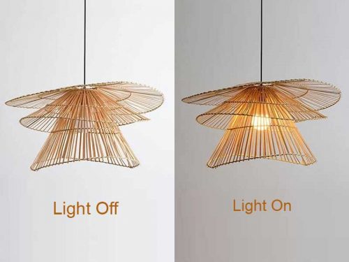 Three Tier Bamboo Pendant Lights
