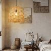 Wicker Cage Pendant Light Fixture Rattan Lamp Shades