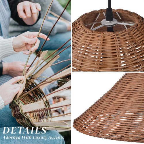 Woven Cone Lampshade Detail