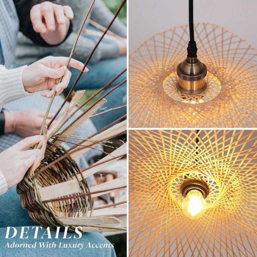 Woven Creative Bamboo Pendant Light